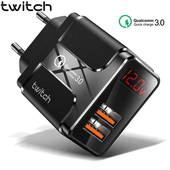 Twitch Quick Charge 3.0 USB Charger 18W QC3.0 QC Fast Charging Multi Plug Mobile Phone Charger For iPhone Samsung Xiaomi Huawei
Twitch Quick Charge 3.0 USB Charger 18W QC3.0 QC Fast Charging Multi Plug Mobile Phone Charger For iPhone Samsung Xiaomi Huawei