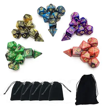 5 x 7-Die Series Two Colors Dungeons And Dragons DND RPG MTG Table Games Dice With Free Pouches
5 x 7-Die Series Two Colors Dungeons And Dragons DND RPG MTG Table Games Dice With Free Pouches