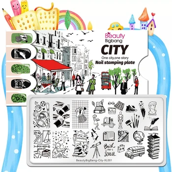 Beautybigbang Nail Stamping Plates Book Car Model Study Ruler City Story Style Image Stainless Steel Stencil Nails Art Template
Beautybigbang Nail Stamping Plates Book Car Model Study Ruler City Story Style Image Stainless Steel Stencil Nails Art Template