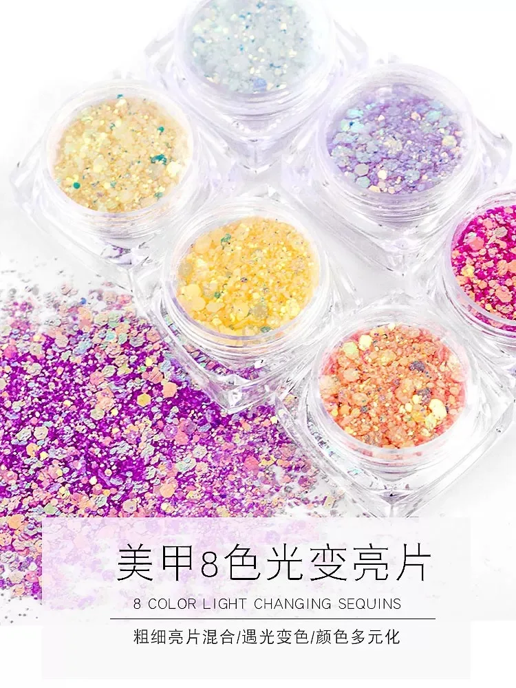 Thermal Shimmer Glitter Temperature Color Changing fine powder magic color glitter color changing sequins size mixed 8 bottles
Thermal Shimmer Glitter Temperature Color Changing fine powder magic color glitter color changing sequins size mixed 8 bottles