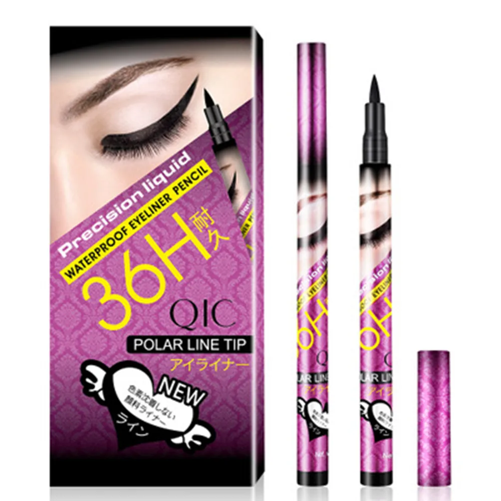 

QIC Quick Dry Black Liquid Eyeliner Pencil No Blooming Waterproof Long Lasting Eye Liner Pen for Sexy Eyes Mother's Day Gift