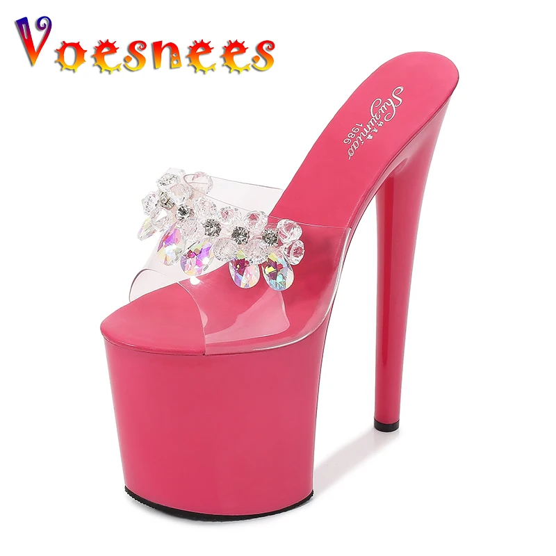Туфли Voesnees женские на высоком каблуке 20 см, пикантные шлепанцы на платформе, прозрачные, с бусинами, водонепроницаемые, лето
Туфли Voesnees женские на высоком каблуке 20 см, пикантные шлепанцы на платформе, прозрачные, с бусинами, водонепроницаемые, лето