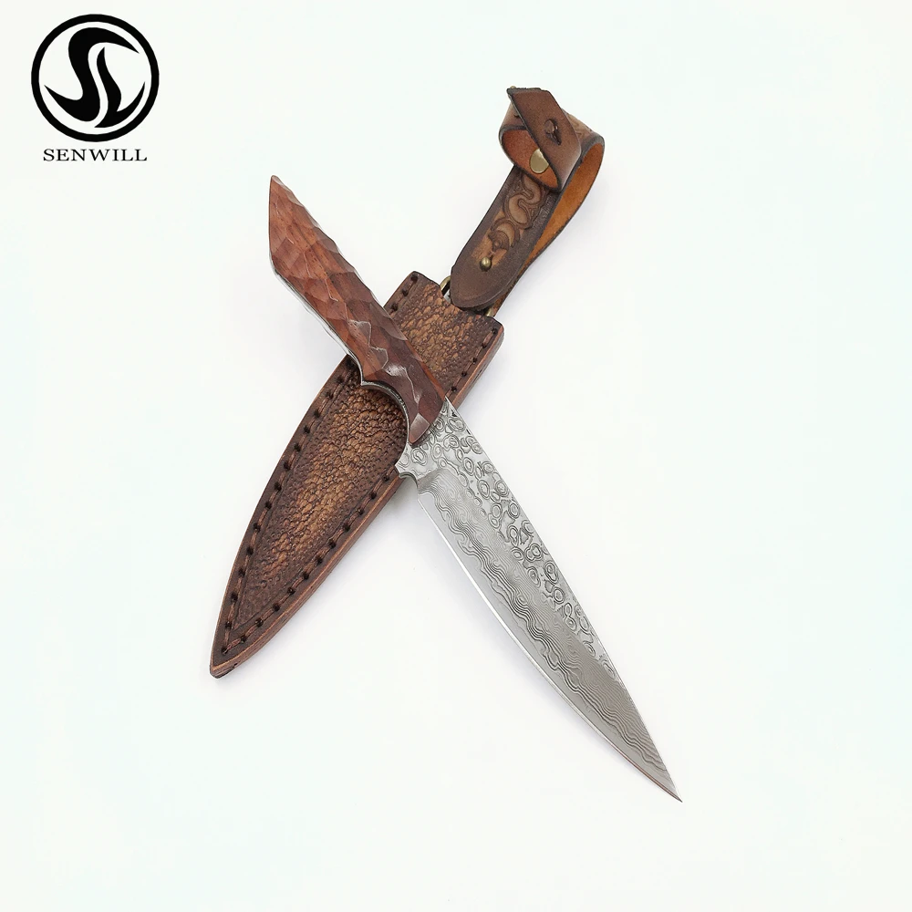 9inch Outdoor Tactical Knives Straight Blade Hunting Knife VG10 Damascus Steel Fixed Blade knives Rose Wood Handle
9inch Outdoor Tactical Knives Straight Blade Hunting Knife VG10 Damascus Steel Fixed Blade knives Rose Wood Handle