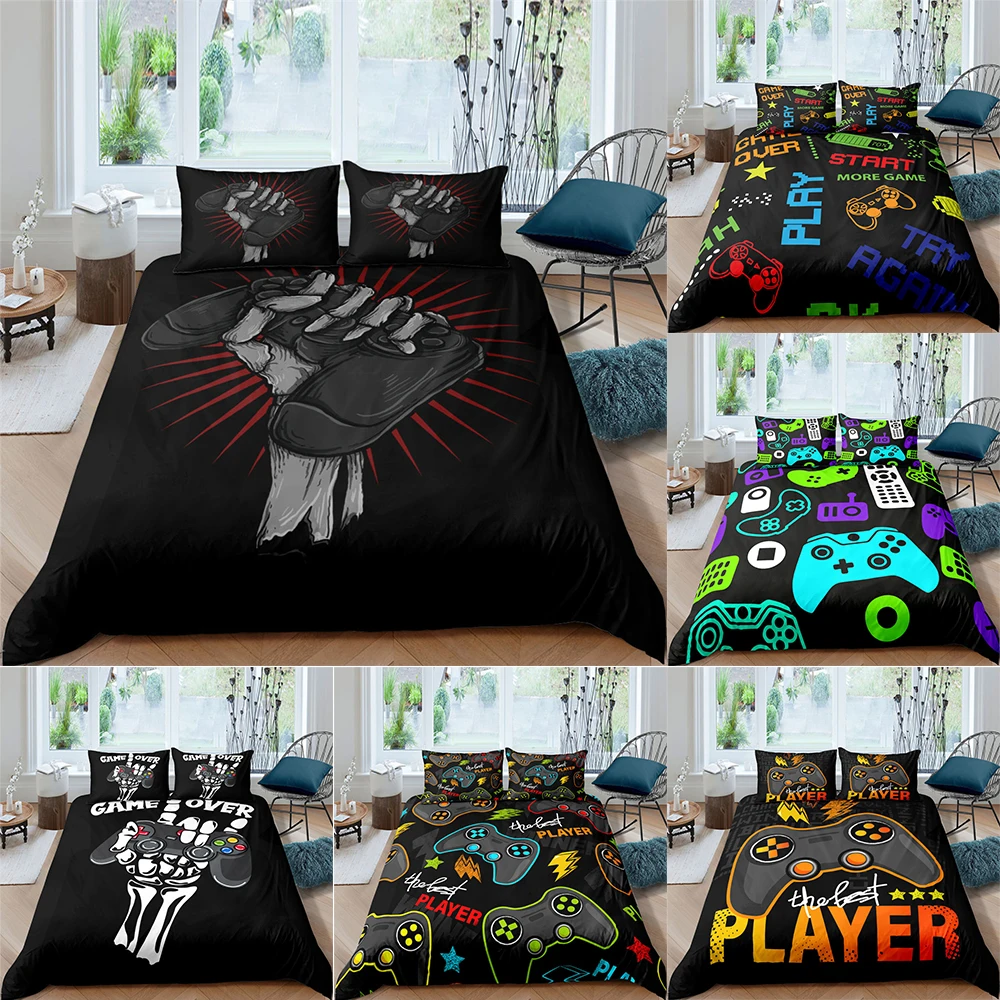 Home Textiles Bedding Set Gamer Life Pattern Printed Comforter Duvet Cover Set Queen King Size Home Bedding
Home Textiles Bedding Set Gamer Life Pattern Printed Comforter Duvet Cover Set Queen King Size Home Bedding