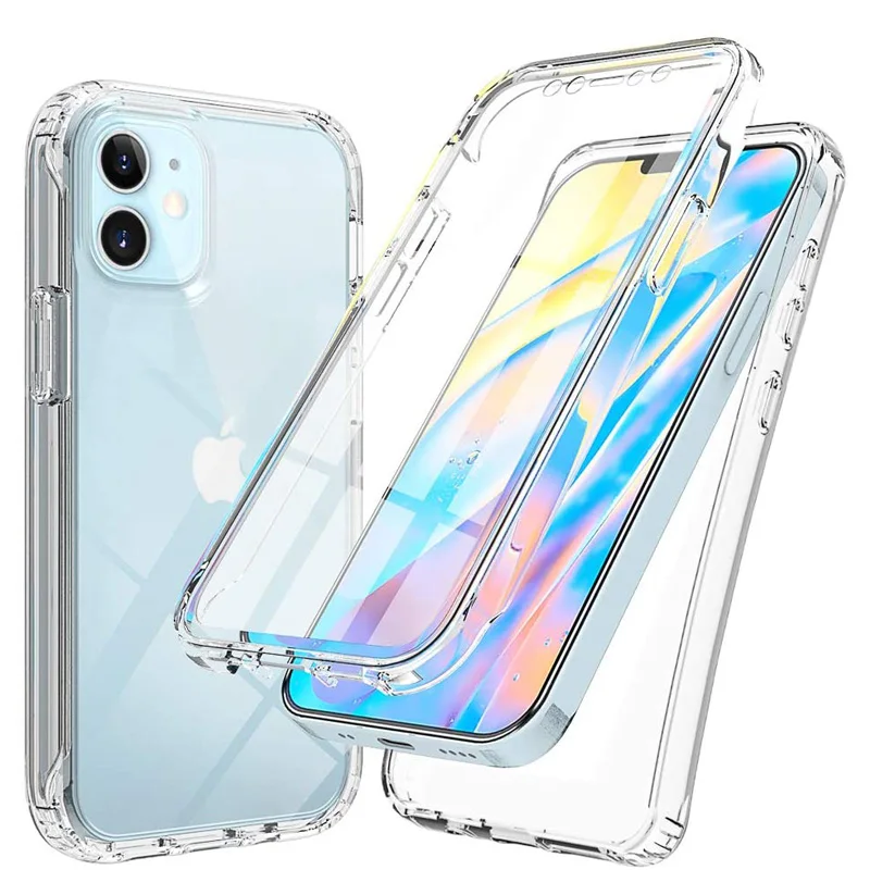 Прозрачный мягкий чехол для iPhone 12 Mini 11 Pro Max X Xr Xs 6 6S 7 8 Plus защитная пленка экрана с