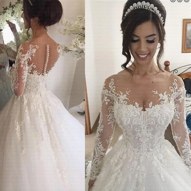 Cheap Vestido De Novia Arabic Long Sleeve Wedding Dress 2019 Sheer Train Lace Robe De Mariage Wedding Gowns Bride Dress
Cheap Vestido De Novia Arabic Long Sleeve Wedding Dress 2019 Sheer Train Lace Robe De Mariage Wedding Gowns Bride Dress