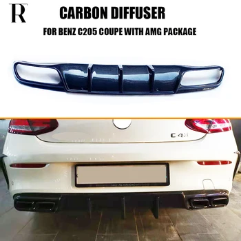C205 Carbon Fiber Rear Bumper Diffuser Protector with Big Fin for Benz W205 Coupe 2 Door C200 C220 C43 & C63 Amg 2015 - 2022
C205 Carbon Fiber Rear Bumper Diffuser Protector with Big Fin for Benz W205 Coupe 2 Door C200 C220 C43 & C63 Amg 2015 - 2022