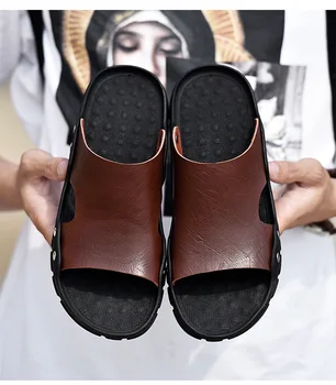MEN'S Genuine Leather Slippers 2020 New Style Soft-Sole Soft Leather Anti-slip Outer Wear Sandals Casual Summer
MEN'S Genuine Leather Slippers 2020 New Style Soft-Sole Soft Leather Anti-slip Outer Wear Sandals Casual Summer