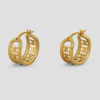 2020 New Style Triomphe Earrings Europe, America, Japan and South Korea Simple Ring Mesh Ear Stud Brass Hollow Small Ear Stud
2020 New Style Triomphe Earrings Europe, America, Japan and South Korea Simple Ring Mesh Ear Stud Brass Hollow Small Ear Stud