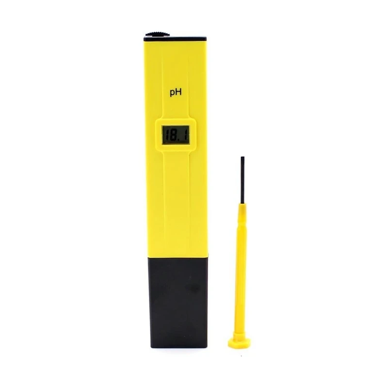Yellow With Black Ph Meter Tester Screwdriver Water LCD Monitor Pen Aquarium 
Yellow With Black Ph Meter Tester Screwdriver Water LCD Monitor Pen Aquarium