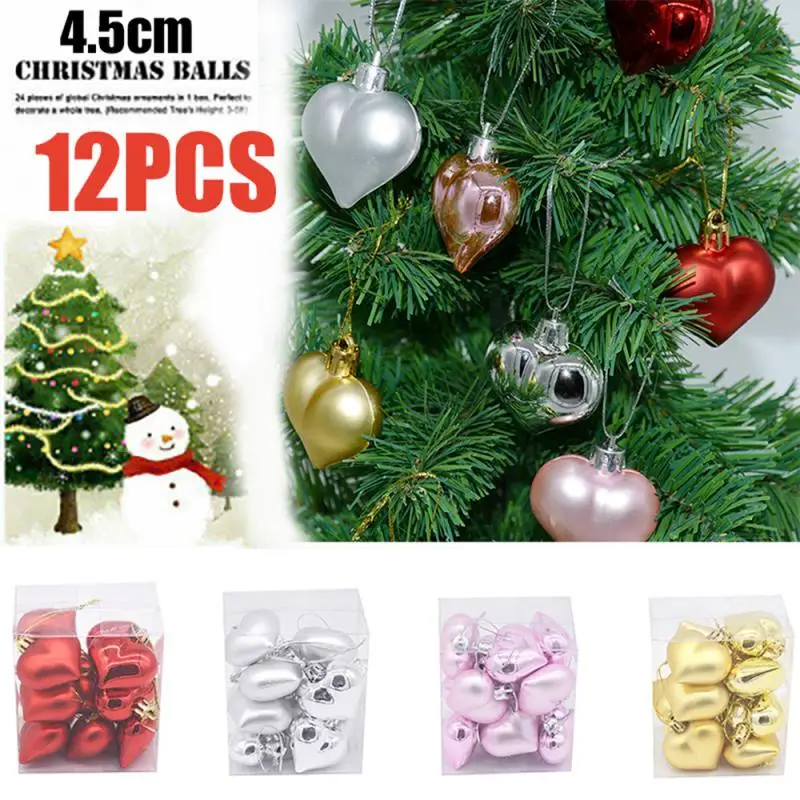 12 Pcs Christmas Tree Heart Balls Decorations Party Wedding Hanging Ornament Pendant Christmas decorations for Home
12 Pcs Christmas Tree Heart Balls Decorations Party Wedding Hanging Ornament Pendant Christmas decorations for Home