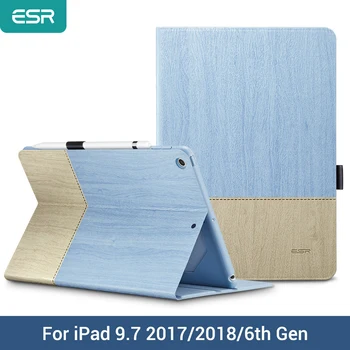 ESR Case for iPad 9.7 2018 6th Generation Ultra-thin Smart Cover PU Leather Folio Case for iPad 2017 9.7" with Pencil Holder 
ESR Case for iPad 9.7 2018 6th Generation Ultra-thin Smart Cover PU Leather Folio Case for iPad 2017 9.7" with Pencil Holder