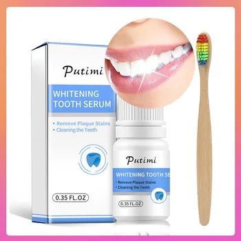 Teeth Whitening Essence with Toothbrush Deep Cleaning Plaque Stains Bleaching Whitening Teeth Care Teeth Serum Oral Hygiene
Teeth Whitening Essence with Toothbrush Deep Cleaning Plaque Stains Bleaching Whitening Teeth Care Teeth Serum Oral Hygiene
