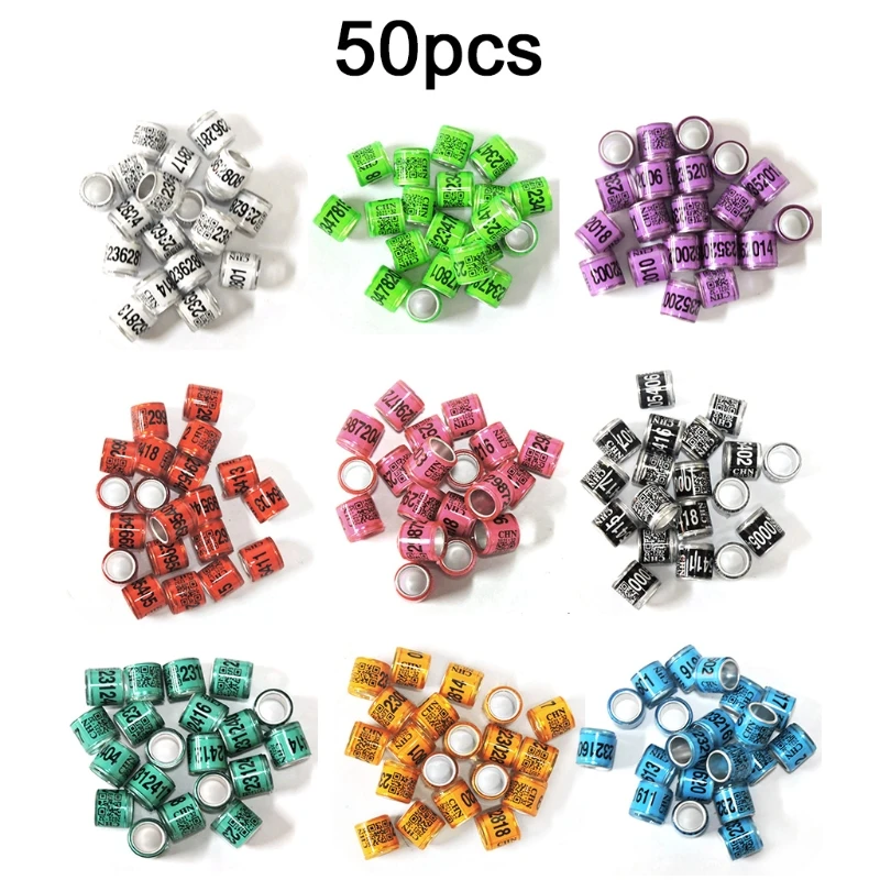 50 Pcs Solid Color Dove Bands Bird Foot Ring Species Identify Training Rings Pet Bird Label Sign for Pigeon Dove Chicks Small Po 
50 Pcs Solid Color Dove Bands Bird Foot Ring Species Identify Training Rings Pet Bird Label Sign for Pigeon Dove Chicks Small Po