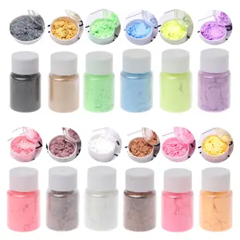 12 Color Pearlescent Mica Pigment Powder Rainbow UV Resin Epoxy Craft DIY Jewelry Making Handmade Soap Coloring Powder 
12 Color Pearlescent Mica Pigment Powder Rainbow UV Resin Epoxy Craft DIY Jewelry Making Handmade Soap Coloring Powder