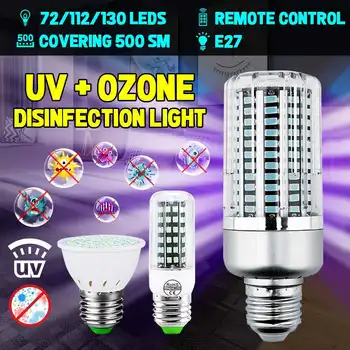 E27 UV Desinfection Lamp LED Sterilizer Lamp LED UVC Germicidal Bulb Ultraviolet Light 72 112 130LEDs
E27 UV Desinfection Lamp LED Sterilizer Lamp LED UVC Germicidal Bulb Ultraviolet Light 72 112 130LEDs