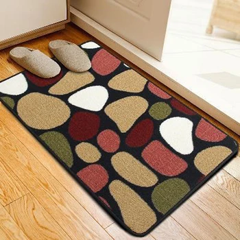 

Soft Microfiber Shaggy Non Slip Absorbent Bath Mat Bathroom Shower Rug Carpet Entrance Doormat Colored Stones