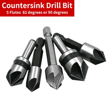 Chamfer Round/Hex Shank 5 Flute Counter Sink Drill Bit HSS 82/90 Degree Point Angle Chamfer Chamfering Cutter For Woodworking 
Chamfer Round/Hex Shank 5 Flute Counter Sink Drill Bit HSS 82/90 Degree Point Angle Chamfer Chamfering Cutter For Woodworking
