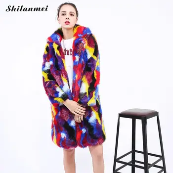 Colorful Long Winter Fur Coat Women 2019 Fashion Fluffy Faux Fur Coat Long Sleeve Lapel Collar Plus Size Fur Jacket Streetwear
Colorful Long Winter Fur Coat Women 2019 Fashion Fluffy Faux Fur Coat Long Sleeve Lapel Collar Plus Size Fur Jacket Streetwear