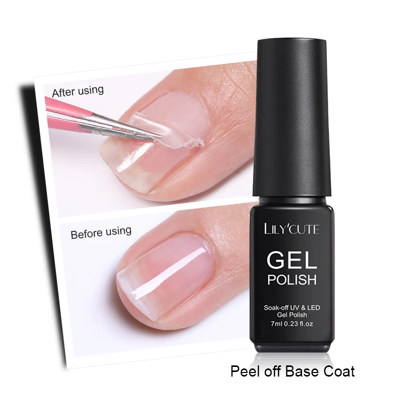 LILYCUTE 7ml Peel Off Base Coat Matte Top Coat Transparent Soak Off Nail Gel Polish Nail Art Gel Varnish Nail Care Tools
LILYCUTE 7ml Peel Off Base Coat Matte Top Coat Transparent Soak Off Nail Gel Polish Nail Art Gel Varnish Nail Care Tools