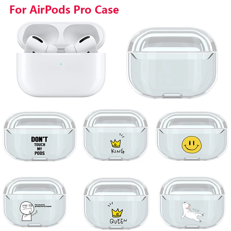 Чехол с рисунком для airpods pro мягкий чехол милые Мультяшные прозрачные apple 3
