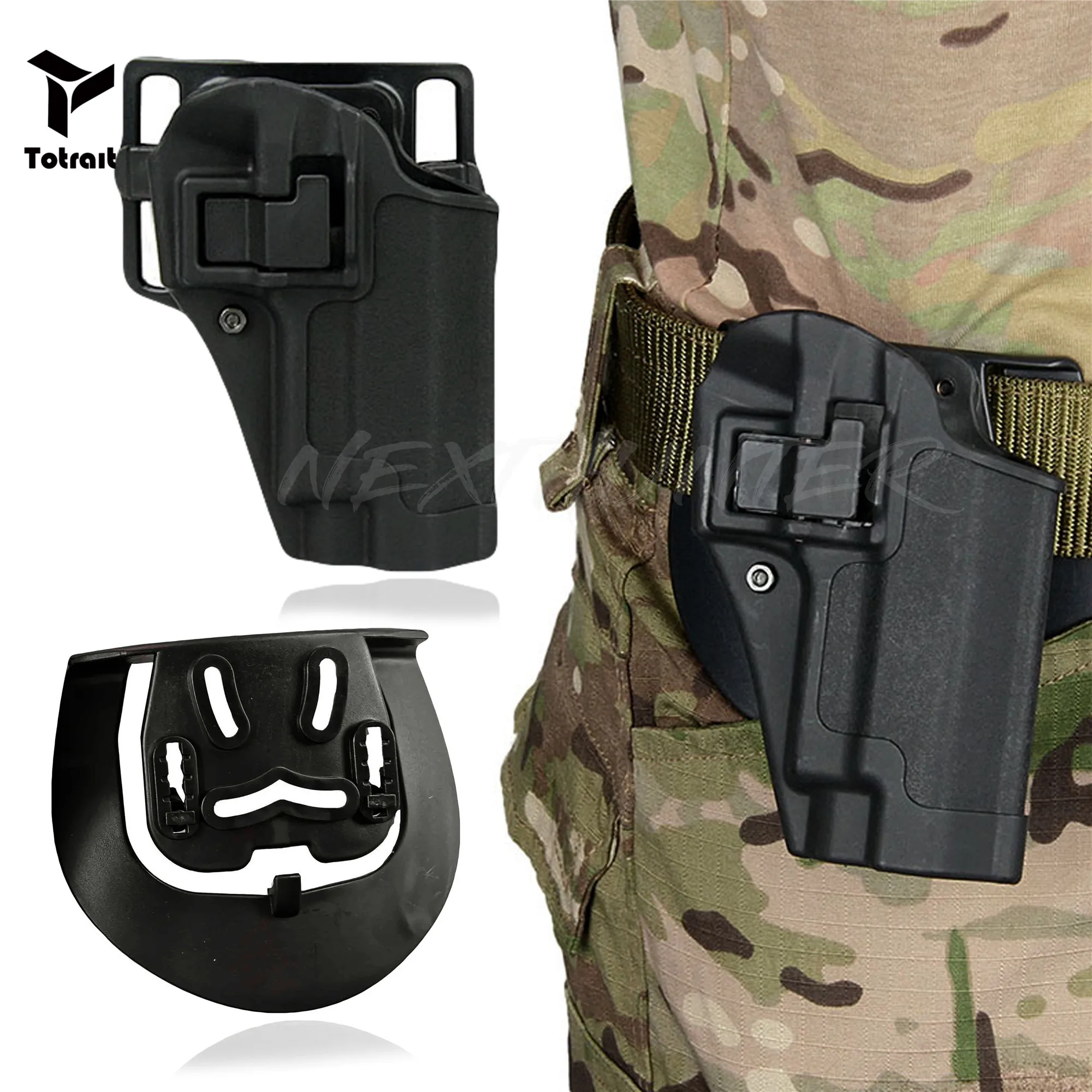 TOtrait CQC Concealment Holster Tactical P226 Pistol Gun Holster Right Hand Military Waist Belt Loop Paddle Police
TOtrait CQC Concealment Holster Tactical P226 Pistol Gun Holster Right Hand Military Waist Belt Loop Paddle Police