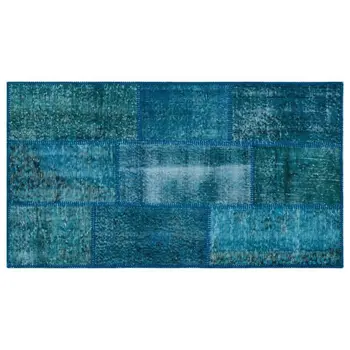 Handmade Turquoise Vintage Overdyed Patchwork Area Rug 080x150 Cm-2'7''X4'11''
Handmade Turquoise Vintage Overdyed Patchwork Area Rug 080x150 Cm-2'7''X4'11''