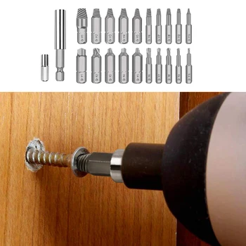 22pcs/set Damaged Stripped Screw Extractor Set Broken Bolt Extractor Screw Remover Set with Bit Holder Socket Adapter
22pcs/set Damaged Stripped Screw Extractor Set Broken Bolt Extractor Screw Remover Set with Bit Holder Socket Adapter