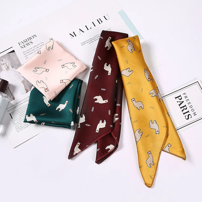 2020 Square Scarf Hair Tie Band Women Elegant Small Vintage Skinny scarf Retro Head Neck Silk Scarf, square scarves foulard
2020 Square Scarf Hair Tie Band Women Elegant Small Vintage Skinny scarf Retro Head Neck Silk Scarf, square scarves foulard