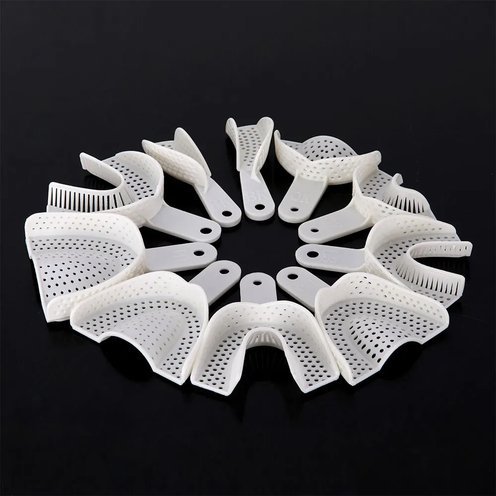 

5 pairs Dental Impression Plastic Trays Without Mesh Tray Dentist Tools Dentistry Lab Material Teeth Holder Trays