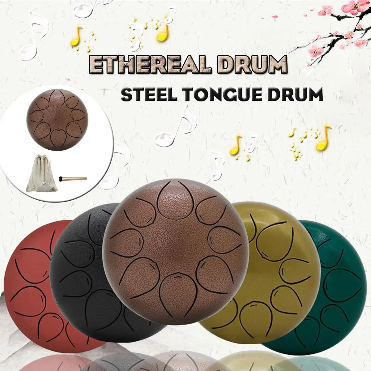 5 Inch C Key Tongue Drum Mini 8-Tone Steel Hand Pan Drum Percussion Instrument With Drum Stick + Bag
5 Inch C Key Tongue Drum Mini 8-Tone Steel Hand Pan Drum Percussion Instrument With Drum Stick + Bag