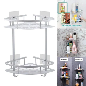 2-layer corner shower shelf for dormitory aluminum simple design with adhesive (no drilling)
2-layer corner shower shelf for dormitory aluminum simple design with adhesive (no drilling)