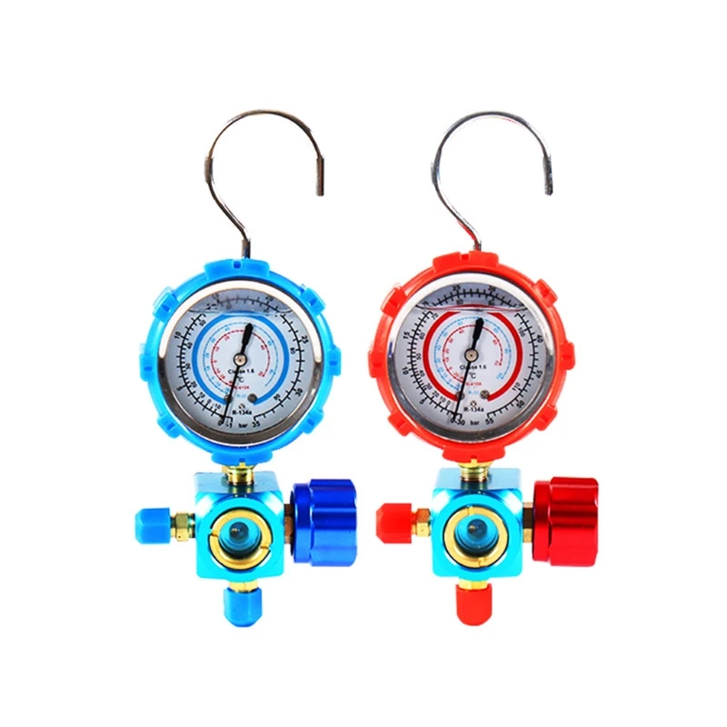 R410A R22 R134A Refrigerant High/Low Pressure Gauge 1/4 Auto Car Air Conditioning Refrigerant Pressure Gauge Tool Refrig
R410A R22 R134A Refrigerant High/Low Pressure Gauge 1/4 Auto Car Air Conditioning Refrigerant Pressure Gauge Tool Refrig