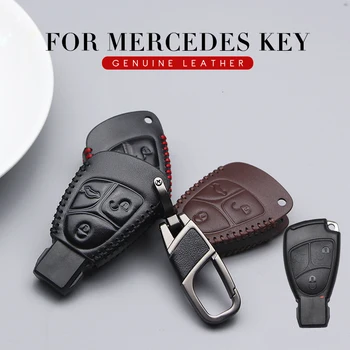 Car Key Case Cover Real Leather For Mercedes Benz W205 W204 W210 W211 W212 W203 W124 W176 W177 GLA GLC C300 Key Fob Ring Chain
Car Key Case Cover Real Leather For Mercedes Benz W205 W204 W210 W211 W212 W203 W124 W176 W177 GLA GLC C300 Key Fob Ring Chain