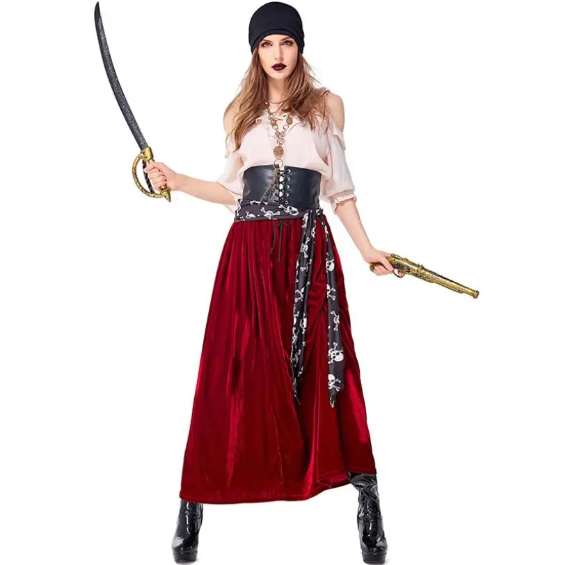 Women Pirate Costume Adult Cosplay Fancy Dress Carnival Captain Pirates Halloween Cosplay Costume
Women Pirate Costume Adult Cosplay Fancy Dress Carnival Captain Pirates Halloween Cosplay Costume