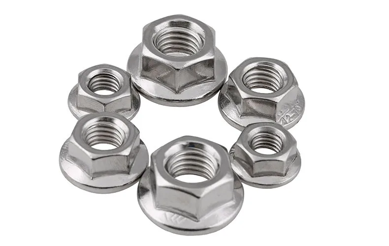 Description Picture 6 of item20/10/5/1pcs Lock Flange Nut M4 M5 M6 M8 M10 M12 316 Stainless Steel Hexagon Hex Nuts Locking Flanged Nut DIN6923