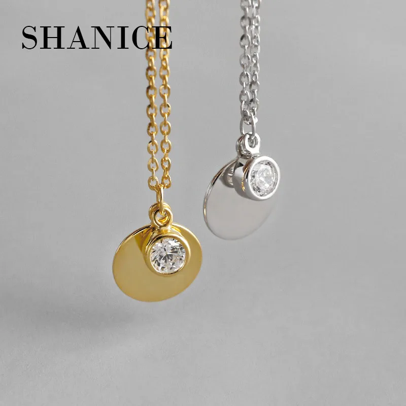 SHANICE INS Korean S925 sterling silver necklace simple geometric round zircon female necklace clavicle temperament silver chain
SHANICE INS Korean S925 sterling silver necklace simple geometric round zircon female necklace clavicle temperament silver chain