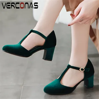 VERCONAS Women Fashion Thick Heel New Arrival Buckle Office Shoes Popular High Quality Round Toe Sandals High Heeled Shoes Woman
VERCONAS Women Fashion Thick Heel New Arrival Buckle Office Shoes Popular High Quality Round Toe Sandals High Heeled Shoes Woman