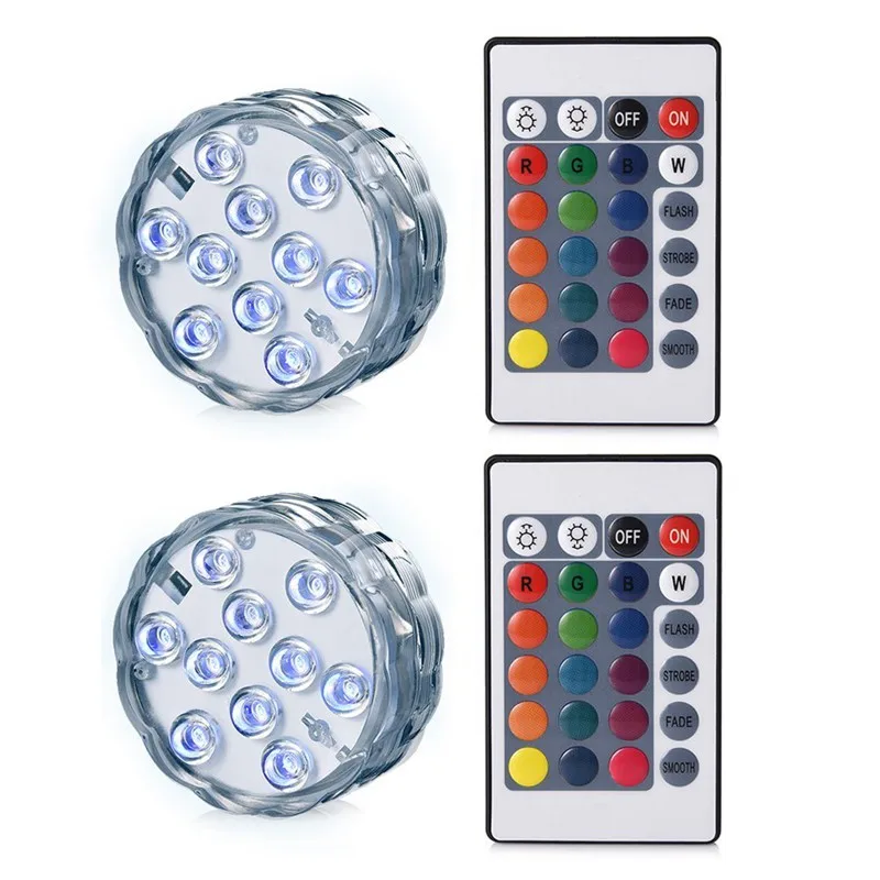 2 Pieces Remote control waterproof diving lights Underwater Lights LED Multi-color Remote Control Submersible Light with IP68
2 Pieces Remote control waterproof diving lights Underwater Lights LED Multi-color Remote Control Submersible Light with IP68