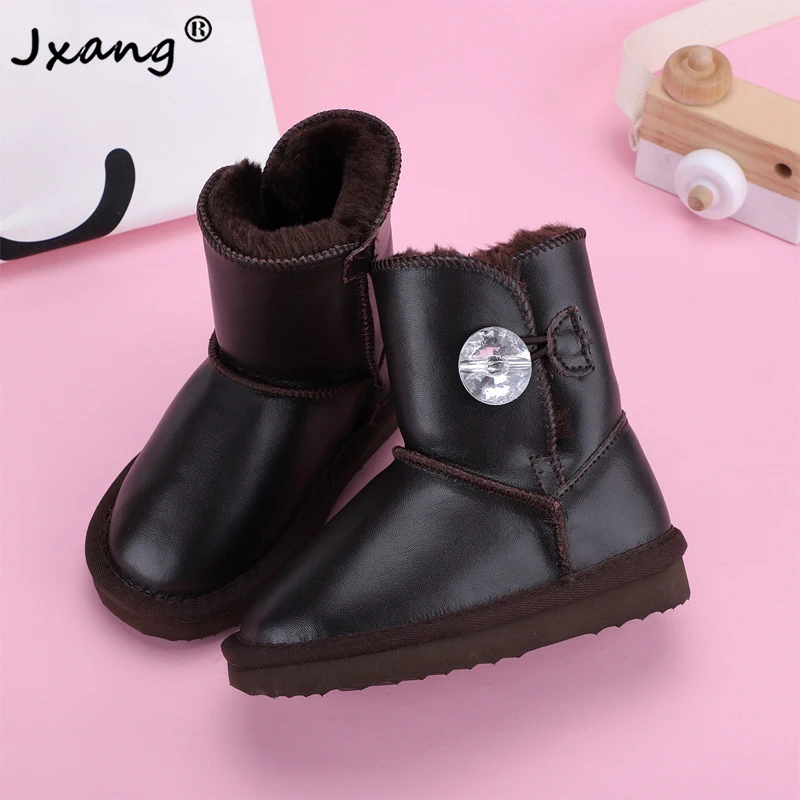 JXANG 2020 New High quality Waterproof Genuine Leather Winter Children shoes Warm Classic Girls Boy fashion All-match snow boots
JXANG 2020 New High quality Waterproof Genuine Leather Winter Children shoes Warm Classic Girls Boy fashion All-match snow boots