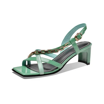 Concise Elegant slip on Women Sandals 2020 Summer Genuine Leather High Heels Pumps Newest Working Basic Shoes Woman
Concise Elegant slip on Women Sandals 2020 Summer Genuine Leather High Heels Pumps Newest Working Basic Shoes Woman