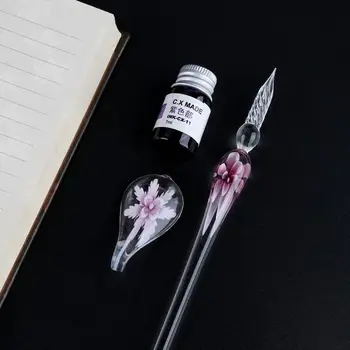 Glass Calligraphy Pen Crystal Glass Dip Ink Pen Set Non-Carbon Ink Signature Pens Writing Tools KQS8
Glass Calligraphy Pen Crystal Glass Dip Ink Pen Set Non-Carbon Ink Signature Pens Writing Tools KQS8