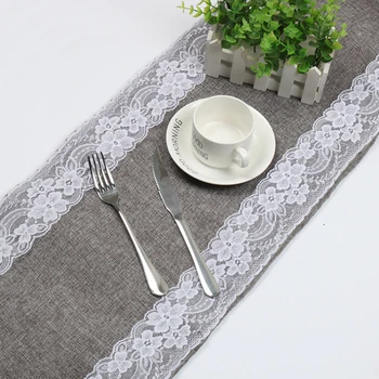 DALA Vintage Natural Burlap Jute Linen Table Runner for Christmas Wedding Gray Lace Table Runners Table Decoration
DALA Vintage Natural Burlap Jute Linen Table Runner for Christmas Wedding Gray Lace Table Runners Table Decoration