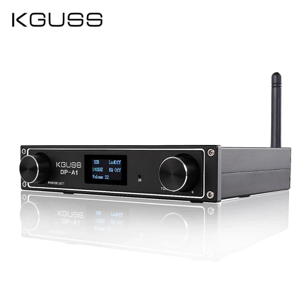 Фото KGUSS DP-A1 Digital Bluetooth 4.2 CSR64215 Amplifier USB/Optical/Coaxial/AUX Input TAS5352A 24Bit/192KHz 120w*2 | Электроника