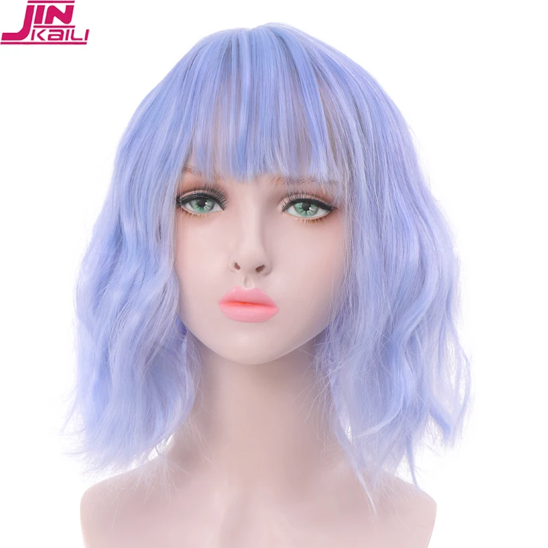 JINKAILI Blue Gray Colored Medium Length Synthetic Wig For Women Natural Wave Cosplay 14" Heat Resistant Wigs With Bangs
JINKAILI Blue Gray Colored Medium Length Synthetic Wig For Women Natural Wave Cosplay 14" Heat Resistant Wigs With Bangs