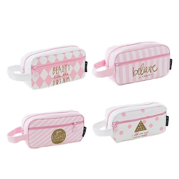 1pcs Pink Princess Pastel Stripe Dots Grids Canvas Pen Pencil Bag Storage School Office Supply Stationery Makeup Storage Pouch
1pcs Pink Princess Pastel Stripe Dots Grids Canvas Pen Pencil Bag Storage School Office Supply Stationery Makeup Storage Pouch