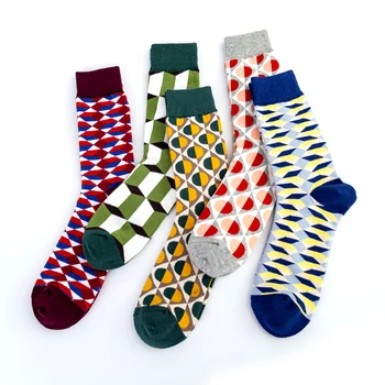 Happy Plaid British Style Gentleman Tide Socks Casual Cool Pattern Crew Street Skate Socks Cotton Short Funny Women Men Socks
Happy Plaid British Style Gentleman Tide Socks Casual Cool Pattern Crew Street Skate Socks Cotton Short Funny Women Men Socks