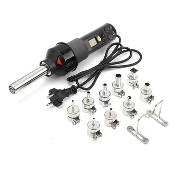 LCD Portable Electronic Heat Hot Air Blower Desoldering Soldering Station IC SMD Rework with 9 Nozzle 220V 450W
LCD Portable Electronic Heat Hot Air Blower Desoldering Soldering Station IC SMD Rework with 9 Nozzle 220V 450W