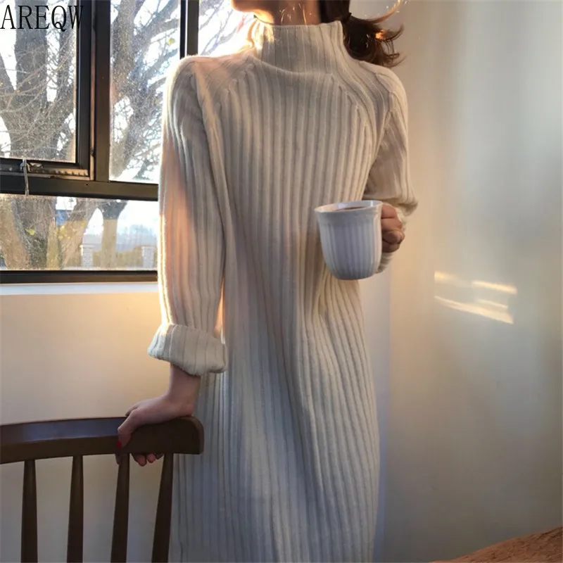 Women Winter Long Sweater Dresses Pullover Turtleneck Knitted Vestidos Loose Plus Size Elegant Sarafan Brief Pit Robe Femme
Women Winter Long Sweater Dresses Pullover Turtleneck Knitted Vestidos Loose Plus Size Elegant Sarafan Brief Pit Robe Femme
