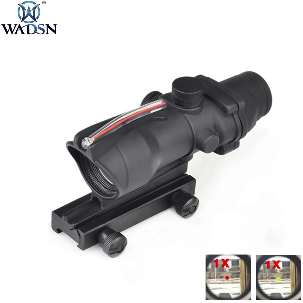 WADSN Hunting Riflescope ACOG 1X32C Green Red Dot Real Fiber Sight Tactical Shooting Scope Sight with Illumination Source Fiber
WADSN Hunting Riflescope ACOG 1X32C Green Red Dot Real Fiber Sight Tactical Shooting Scope Sight with Illumination Source Fiber